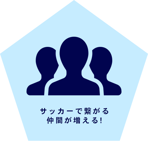 サッカーで繋がる仲間が増える!